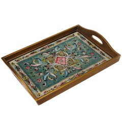 Gemstone Blue Peruvian Decorative Tray