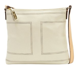 Isaac Mizrahi Kay Double Perforated Crossbody Handbag