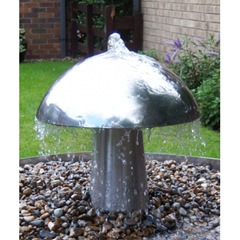 Large Stainless Steel Mushroom Water Feature